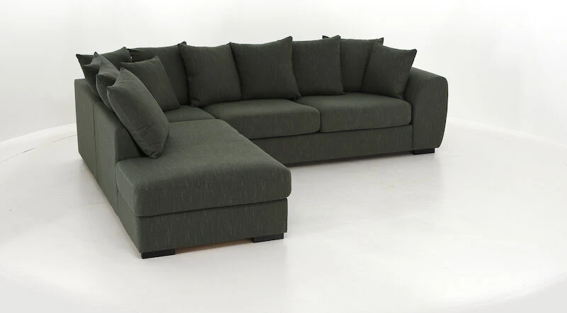 Veke Rusko Avokulmasohva Vasen Tummanvihreä Ronda 39, Wenge Jalat - Image 5