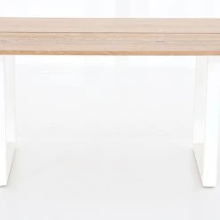 Veke Rustiikki Lankkupöytä 140x90 Cm Lakattu Tammi/valkoinen Metallijalka -Veke Myymälä Veke Rustiikki lankkupoyta 140x90 cm lakattu tammi valkoinen metallijalka 0 1