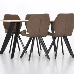 Veke Saarni-Punnus 4-hengen Ruokailuryhmä Saarni/musta/konjakki -Veke Myymälä Veke Saarni Punnus 4 hengen ruokailuryhma saarni musta konjakki 1 0