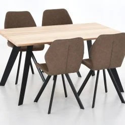 Veke Saarni-Punnus 4-hengen Ruokailuryhmä Saarni/musta/konjakki -Veke Myymälä Veke Saarni Punnus 4 hengen ruokailuryhma saarni musta konjakki 1 1