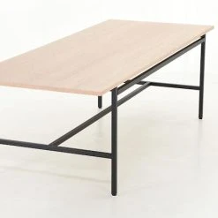 Veke Stil Ruokapöytä 250x95 Cm Valkopesty Tammi/musta -Veke Myymälä Veke Stil ruokapoyta 250x95 cm valkopesty tammi musta 3 1