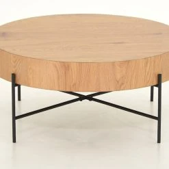 Eureka Mason Sohvapöytä 80 Cm Tammi/musta -Veke Myymälä Veke Tanner sohvapoyta 80 cm tammi musta 0 1