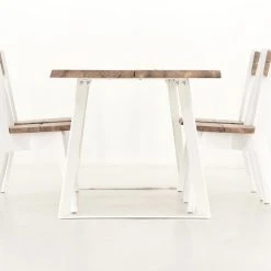 Veke Triangel-Lana 4-hengen Ruokailuryhmä, Antiikkipetsattu/valkoinen -Veke Myymälä Veke Triangel Lana ruokailuryhma 4 hengen antiikkipetsattu valkoinen 4 0