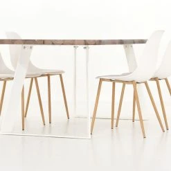 Veke Triangel-Syli 4-hengen Ruokailuryhmä Valkoinen/antiikkipetsattu -Veke Myymälä Veke Triangel Syli 4 hengen ruokailuryhma valkoinen antiikkipetsattu 3 0