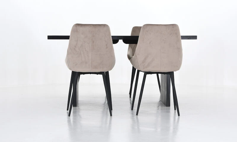 Veke Tyvi-Alberton 4-hengen Ruokailuryhmä Hiili/beige 6 Veke Tyvi-Alberton 4-hengen Ruokailuryhmä Hiili/beige - Image 4