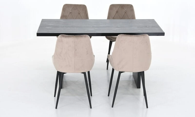 Veke Tyvi-Alberton 4-hengen Ruokailuryhmä Hiili/beige 8 Veke Tyvi-Alberton 4-hengen Ruokailuryhmä Hiili/beige - Image 6