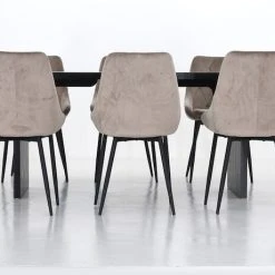 Veke Tyvi-Alberton 6-hengen Ruokailuryhmä Hiili/beige -Veke Myymälä Veke Tyvi Alberton 6 hengen ruokailuryhma hiili beige 0 0