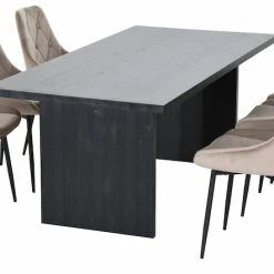 Veke Tyvi-Alberton 6-hengen Ruokailuryhmä Hiili/beige -Veke Myymälä Veke Tyvi Alberton 6 hengen ruokailuryhma hiili beige 3 1