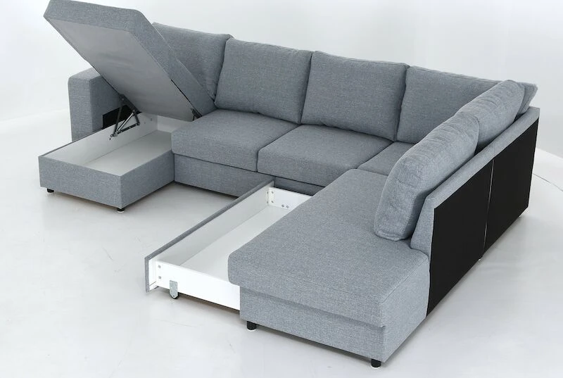 Veke Verona U-kulmavuodesohva Oikea Vaaleanharmaa Portland 90 4 Veke Verona U-kulmavuodesohva Oikea Vaaleanharmaa Portland 90 - Image 2