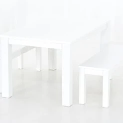 Veke Vuono-Moona 4-hengen Ruokailuryhmä Penkeillä Valkoinen -Veke Myymälä Veke Vuono Moona ruokailuryhma penkeilla 4 hengen valkoinen 3 1