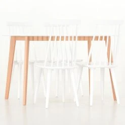 Veke Vojens-Lotta 4-hengen Ruokailuryhmä Valkoinen/luonnonväri