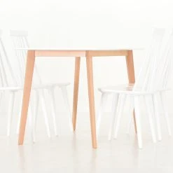 Veke Vojens-Lotta 4-hengen Ruokailuryhmä Valkoinen/luonnonväri -Veke Myymälä Vojens Lotta 4 hengen ruokailuryhma valkoinen luonnonvari 3 0