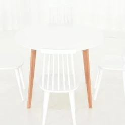 Veke Vojens-Lotta Pyöreä 4-hengen Ruokailuryhmä Valkoinen/luonnonväri -Veke Myymälä Vojens Lotta pyorea 4 hengen ruokailuryhma valkoinen luonnonvari 4 2