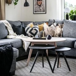 Rowico Yumi Sohvapöytä Pyöreä 90 Cm Valkolakattu Tammi -Veke Myymälä Yumi sohvapoyta miljoo