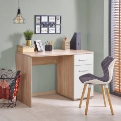 Halmar Aalto Työpöytä 120x55 Cm Valkoinen/tammi