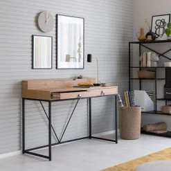 Veke Aarni Työpöytä Tammi/musta -Veke Myymälä aarni tyopoyta web 12