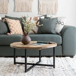 Acazia Iron Pyöreä Sohvapöytä 60 Cm -Veke Myymälä acazia iron sohvapoyta 80cm web 10