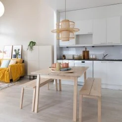 Veke Ahvo 4-hengen Ruokailuryhmä Penkeillä Lakattu Koivu 10 Veke Ahvo 4-hengen Ruokailuryhmä Penkeillä Lakattu Koivu -Veke Myymälä ahvo 4 hengen ruokailuryhma lakattukoivuu6