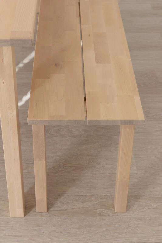 Veke Ahvo 4-hengen Ruokailuryhmä Penkeillä Lakattu Koivu 7 Veke Ahvo 4-hengen Ruokailuryhmä Penkeillä Lakattu Koivu - Image 5