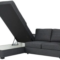 Veke Alva Avokulmavuodesohva Vasen Antrasiitti Adria Zemin 750 -Veke Myymälä alva2a 750 vasen 2 1