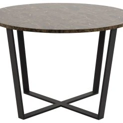 Ei Brändiä Amble Pyöreä Ruokapöytä Ø110 Cm Ruskea Marmori -Veke Myymälä amble pyorea ruokapoyta 110cm ruskea marmori 1