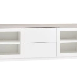 Hiipakka Anton Tv-taso 150 Cm Kirkas Lasi Valkoinen/saarni -Veke Myymälä anton 0016124