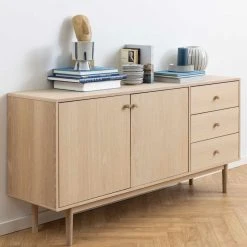 Ei Brändiä Aston Senkki 160x40x75 Cm Valkoöljytty Tammi -Veke Myymälä aston senkki valkoolytyy tammi 6