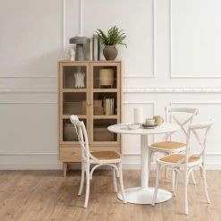 Ei Brändiä Aston Vitriini 80x40x145 Cm Valkoöljytty Tammi -Veke Myymälä aston vitriini tammi 3