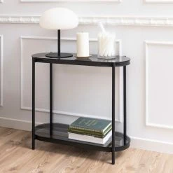 Ei Brändiä Bayonne Sivupöytä 86x35 Cm Savunharmaa/musta -Veke Myymälä bayonne sivupoyta savunharmaa musta 3