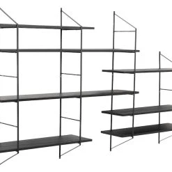 Ei Brändiä Belfast Seinähylly 196x25x111 Cm Musta -Veke Myymälä belfast seinahylly 195x25x111cm musta 4