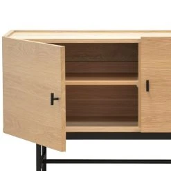 Veke Korte Tv-taso 120x42x70 Cm Tammi/musta -Veke Myymälä borgholm taso lahikuva