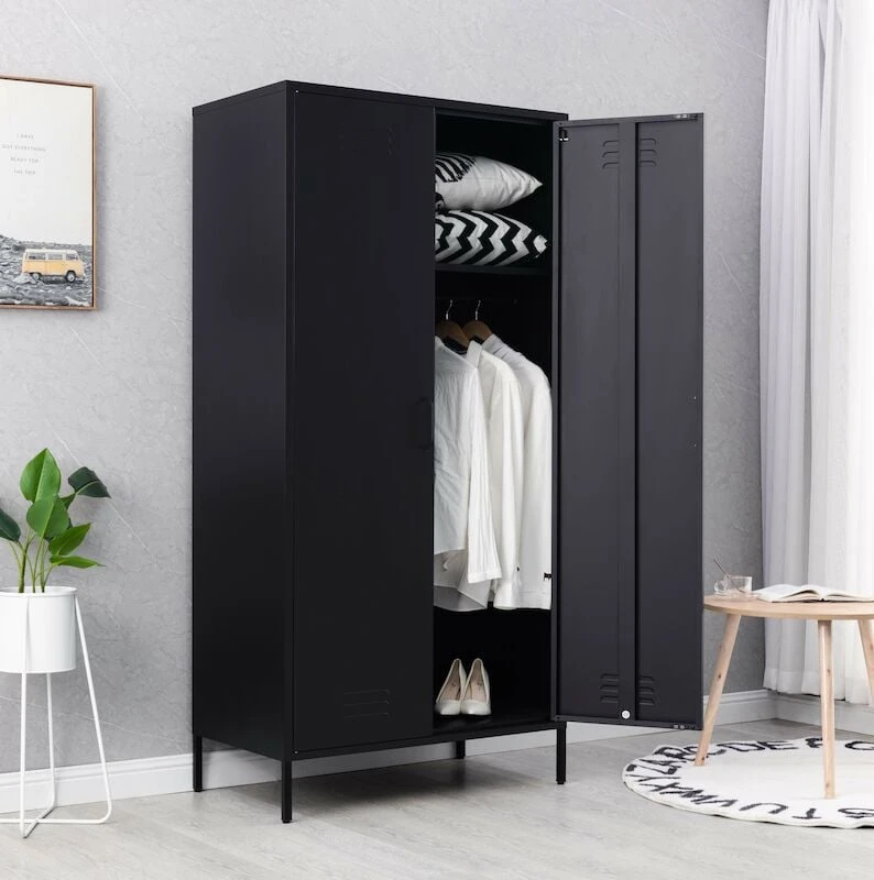 Eureka Carbon Korkea Kaappi 90x50 Cm Musta 6 Eureka Carbon Korkea Kaappi 90x50 Cm Musta - Image 4