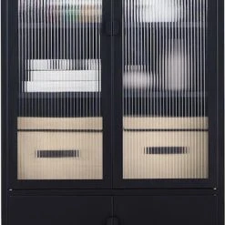 Eureka Carbon Korkea Vitriini 80x35 Cm Musta