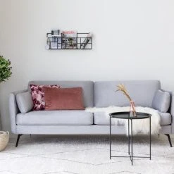 Veke Carlo 3,5-istuttava Sohva Vaaleanharmaa Monolith 84, Musta Metallijalka ME-18 -Veke Myymälä carlo sohva 3 5 istuttava vaaleanharmaa