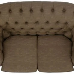 Veke Chesterfield 2-istuttava Sohva Ruskea Nevada 24, Wenge Jalat -Veke Myymälä chesterfield sohva 2 istuttava ruskea nevada kangas 2