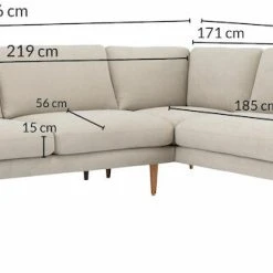 Veke Classic Avokulmasohva Oikea Vaaleanharmaa, Matrix 15, Jalka J-138 Tammi