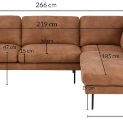 Veke Classic Avokulmasohva Vasen Konjakki, Colorado 03, Jalka J-138 Tammi