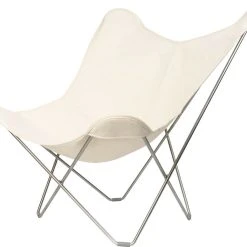 Cuero Canvas Mariposa Lepakkotuoli Musta, Musta Jalka