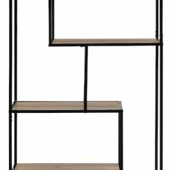 Eureka Dawson Korkea Hylly 80x33x186 Cm Musta/tammi -Veke Myymälä dawson korkea hylly mustatammi1