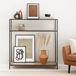 Eureka Dawson Sivupöytä 120x40x125 Cm Musta/tammi -Veke Myymälä dawson sivupoyta 120x40cm web 6