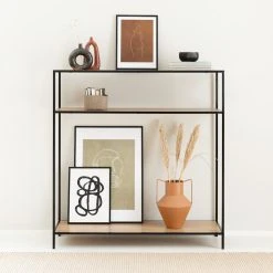 Eureka Dawson Sivupöytä 120x40x125 Cm Musta/tammi -Veke Myymälä dawson sivupoyta 120x40cm web 7