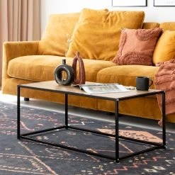 Eureka Dawson Sohvapöytä 100x50 Cm Musta/tammi