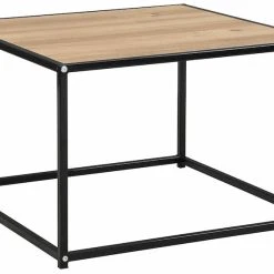 Eureka Dawson Sohvapöytä 60x60 Cm Musta/tammi -Veke Myymälä dawson sohvapoyta 60x60 mustatammi