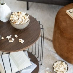 Day Sivupöytä Pyöreä Ø46x50 Cm Musta/ruskea -Veke Myymälä day sivupoyta pyorea 46 cm web 4