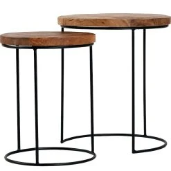 ByNIEMI Deco Pieni Sarjapöytä 2-osainen Ruskea/musta -Veke Myymälä deco sarjap yt 2 os. py re 43x35 cm tuotekuva 1