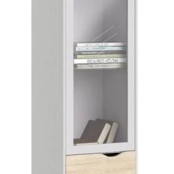 Tvilum Delta Kapea Vitriini 1-ovella Valkoinen/tammi