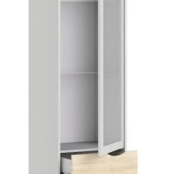 Tvilum Delta Kapea Vitriini 1-ovella Valkoinen/tammi -Veke Myymälä delta vitriini valkoinen tammi 3