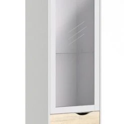 Tvilum Delta Kapea Vitriini 1-ovella Valkoinen/tammi -Veke Myymälä delta vitriini valkoinen tammi 1