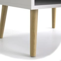 Tvilum Delta Kirjahylly Valkoinen/tammi -Veke Myymälä delta kirjahyllyn jalat