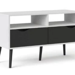 Tvilum Delta Tv-taso 100 Valkoinen/musta -Veke Myymälä delta tv taso 100 valk musta